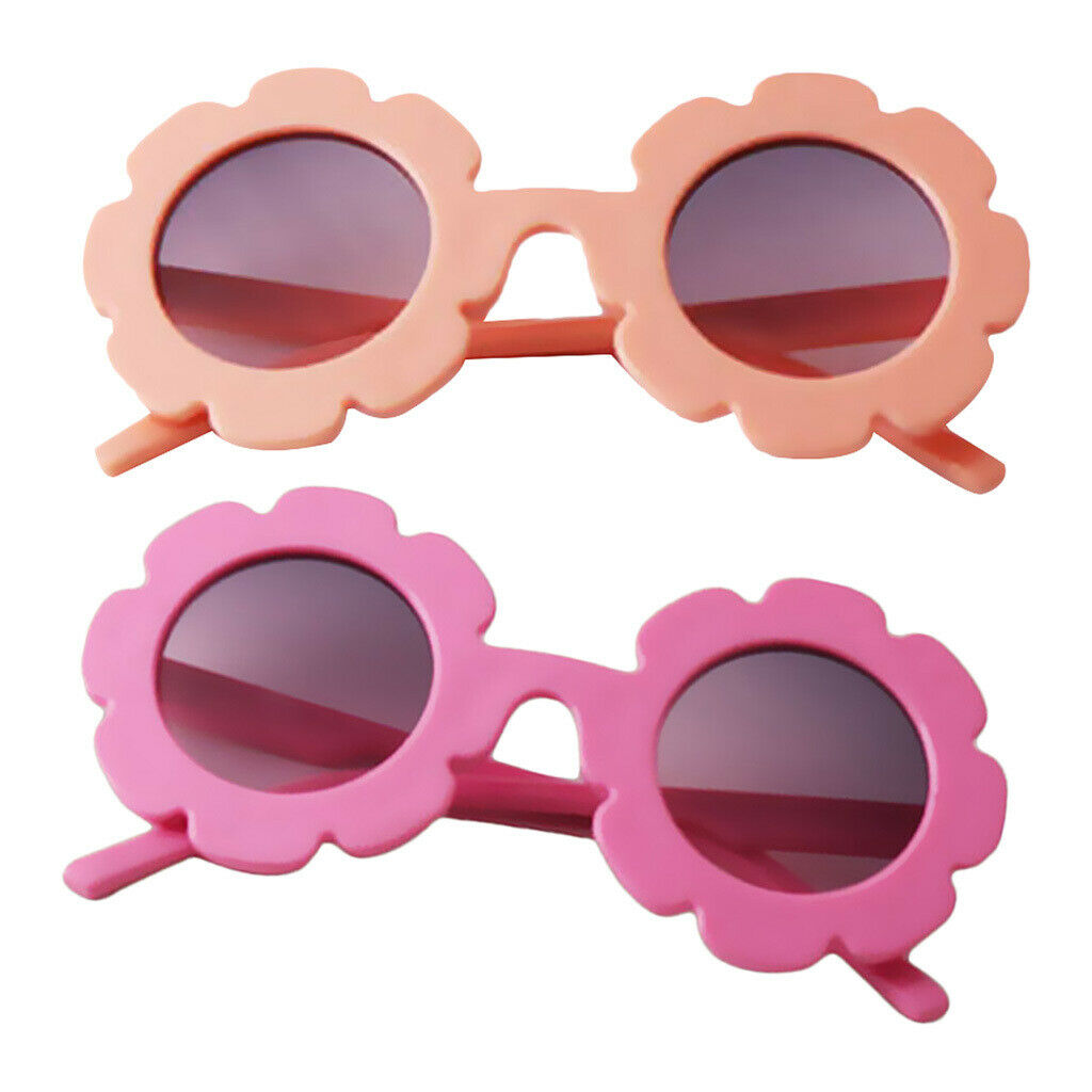 2pcs Fashion Cute Baby Kids Girls Round Sunglasses Toddler UV400 Eyewear