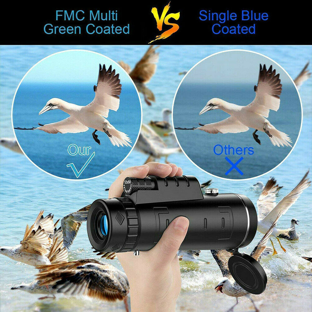 40X60 Portable Zoom Monocular Telescope HD Night Vision Outdoor Hunting Camping