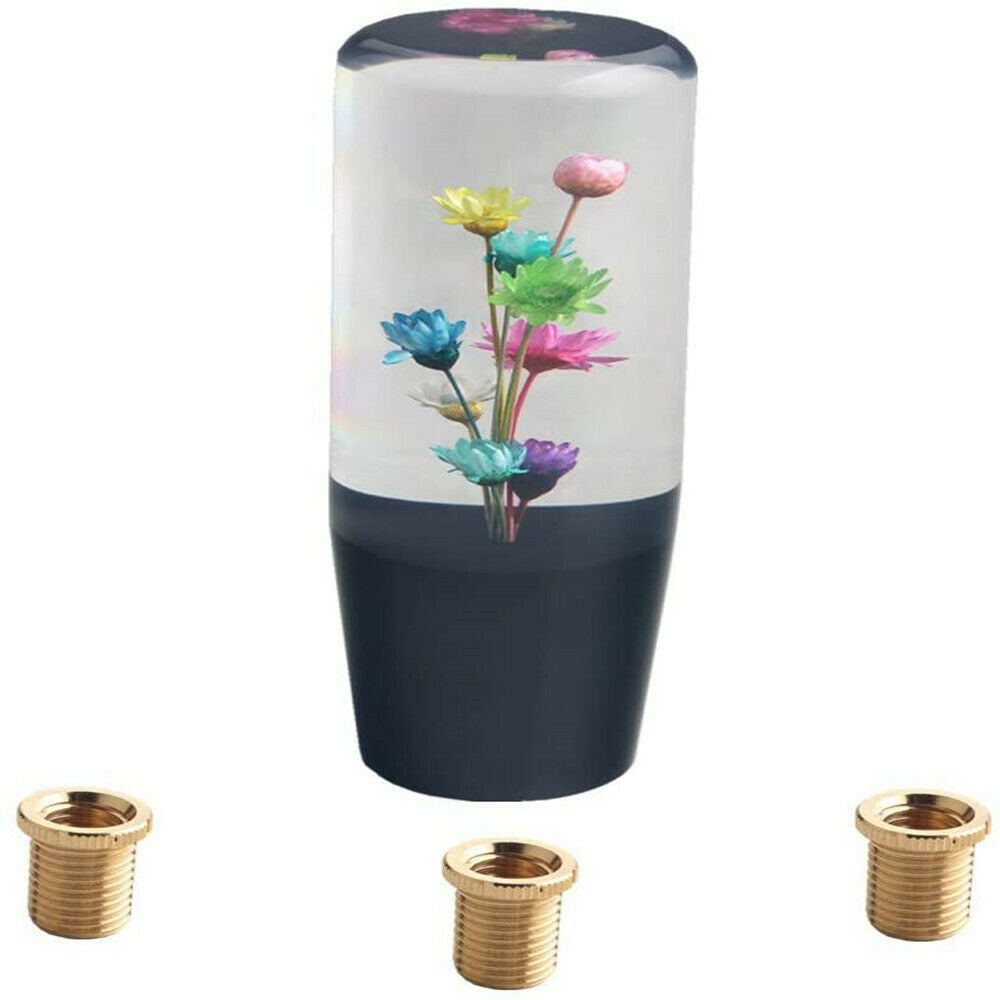 Manual Gear Stick Shifter Knob JDM 10CM Real Flowers Shift Knob Shift Head