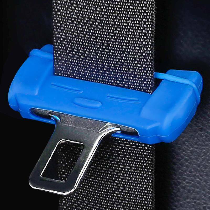 Universal Car Auto Safty Seat Belt Buckle Silicone Cover Clip Anti-Scratch Red