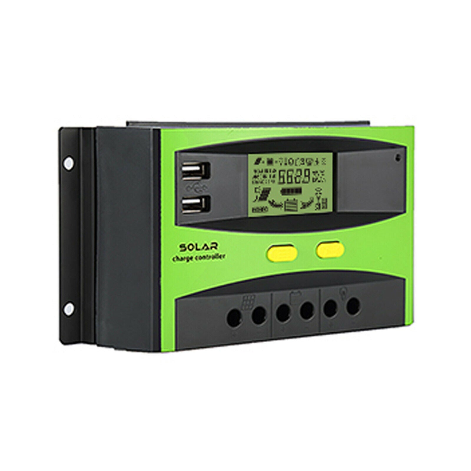 30A PWM AUTO Solar Charge Controller Charger 12V/24V Dual USB with LCD Display