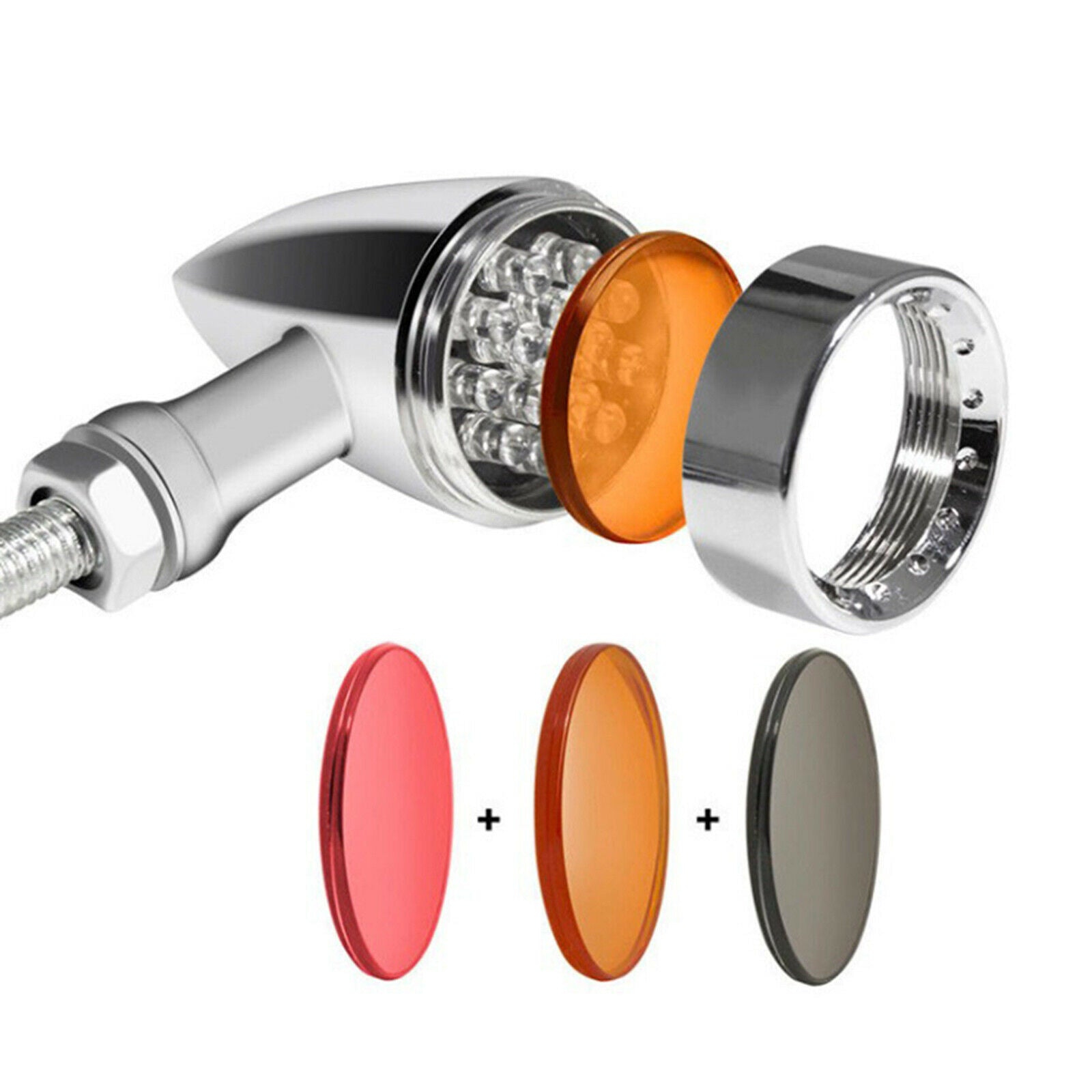 Turn Signal Light Anti-scratch Durable Motorcycle Scooter Indicators Red