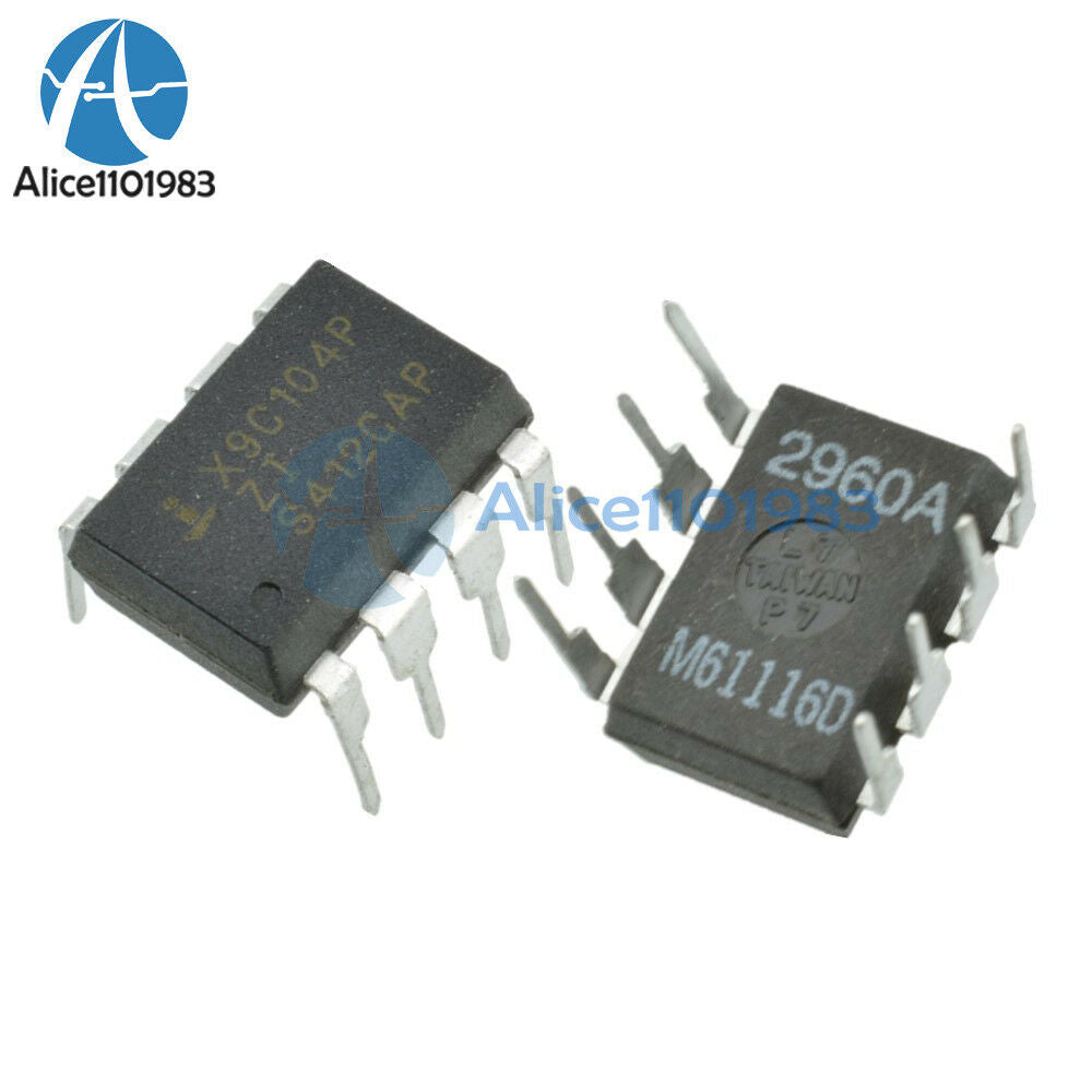 2PCS NEW X9C104P DIP-8 X9C104 Digital Potentiometer IC