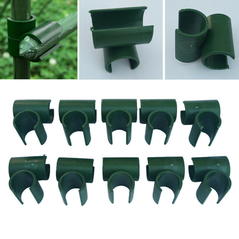 10x Plant Connectors Sunshade Net Pole Connector for 11mm Caliber Stakes