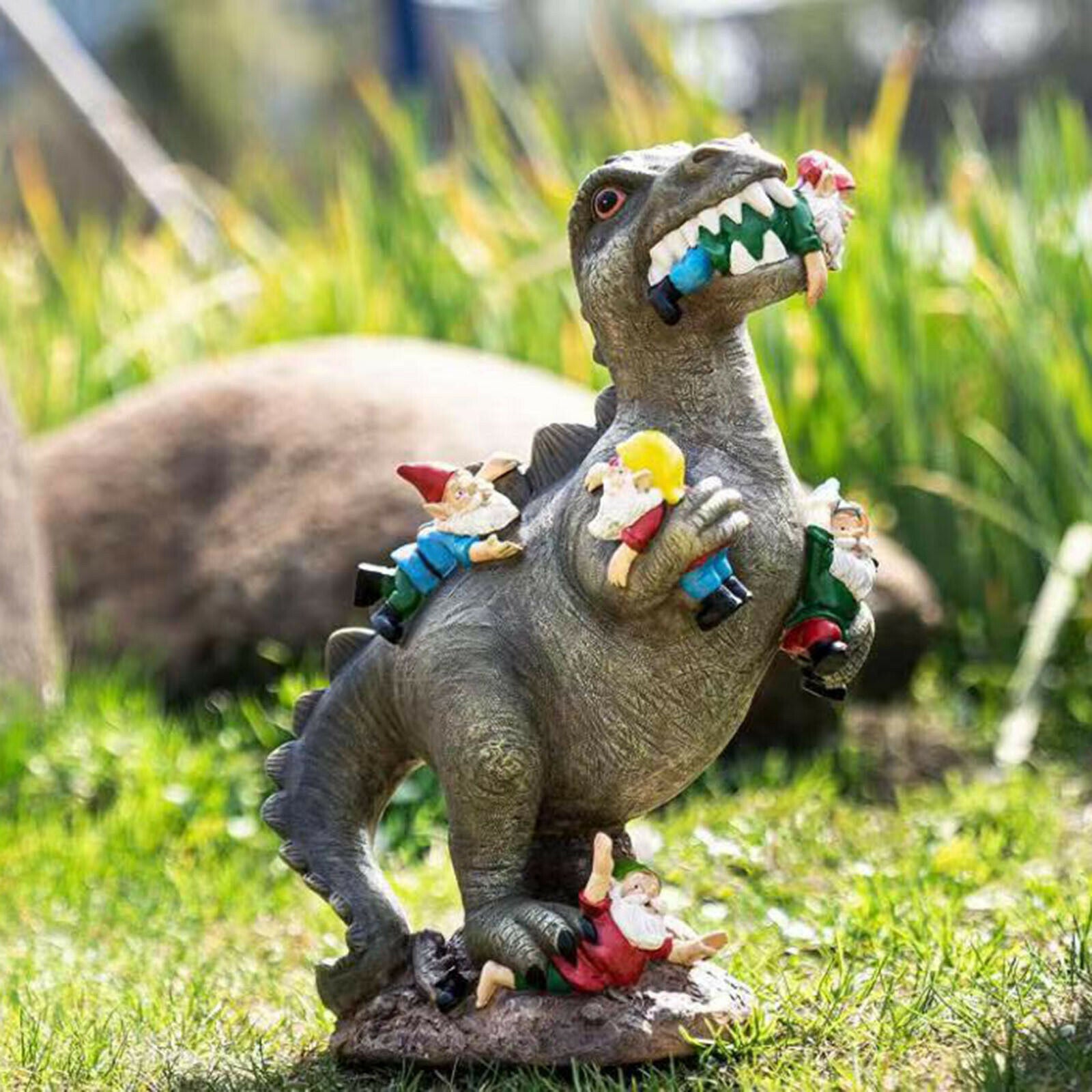 Garden Statue Lifelike Animal Dinosaur Sculpture Backyard Patio Indoor Decor