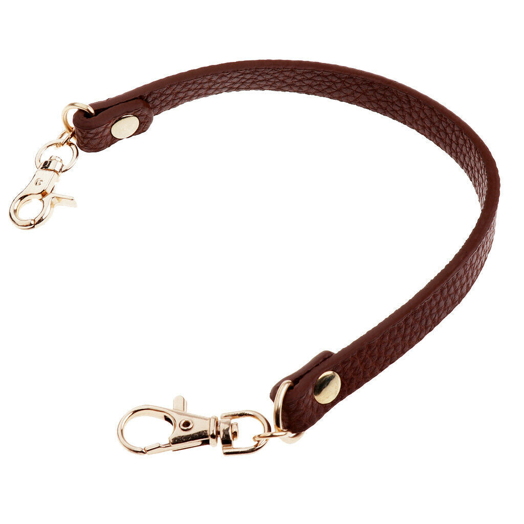Bag Replacement Strap with Metal Hook Purse Shoulder Bag Handle 30cm Brown