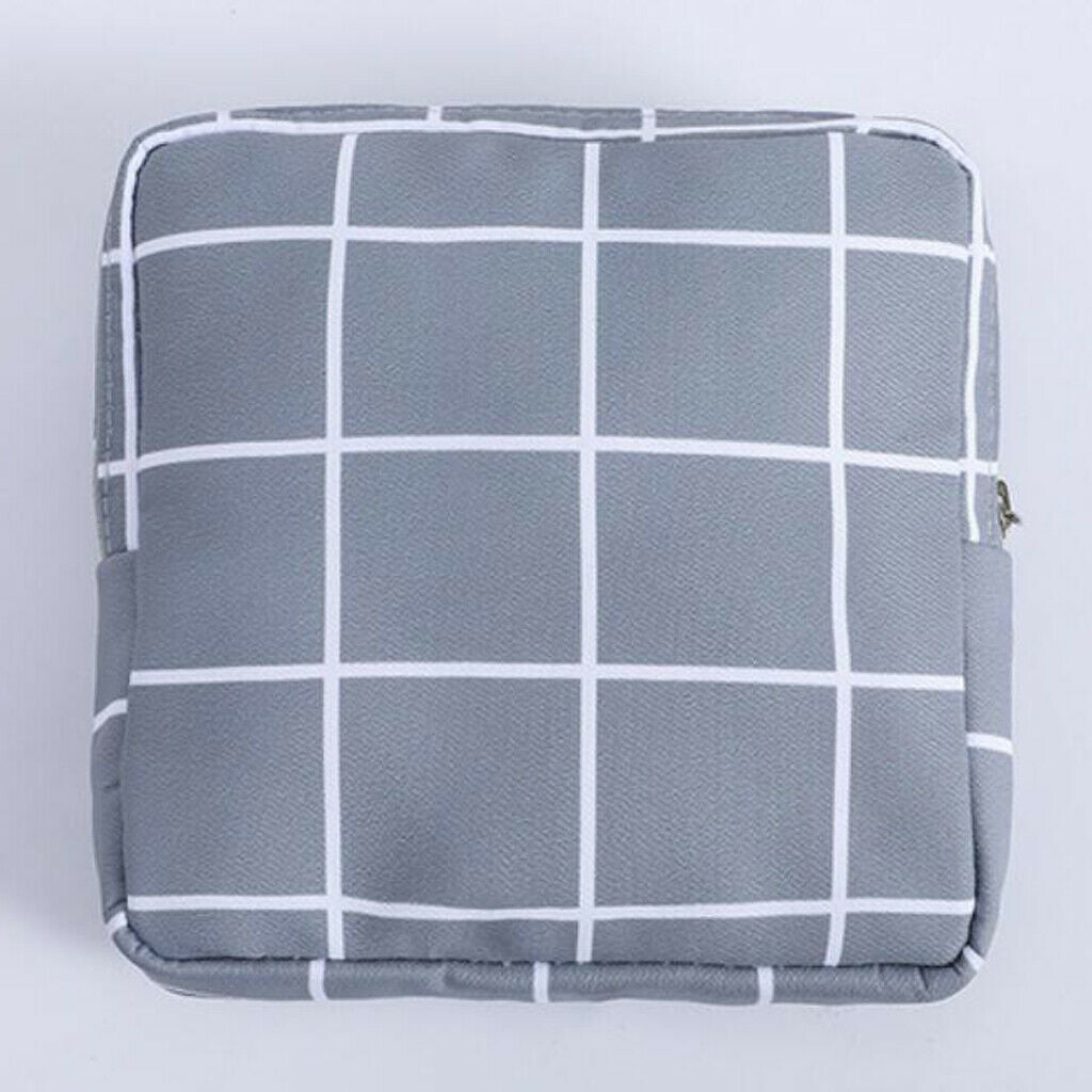 2x Cotton Sanitary Bag Pouch Napkin Towel Makeup Coin Organizer Women Girls