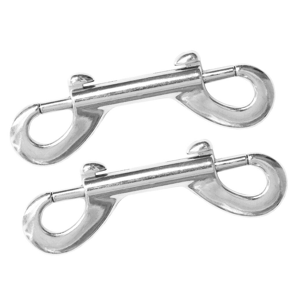 2pcs Double End Snap Clips Bolts Security Carabiner for Keyring Luggage