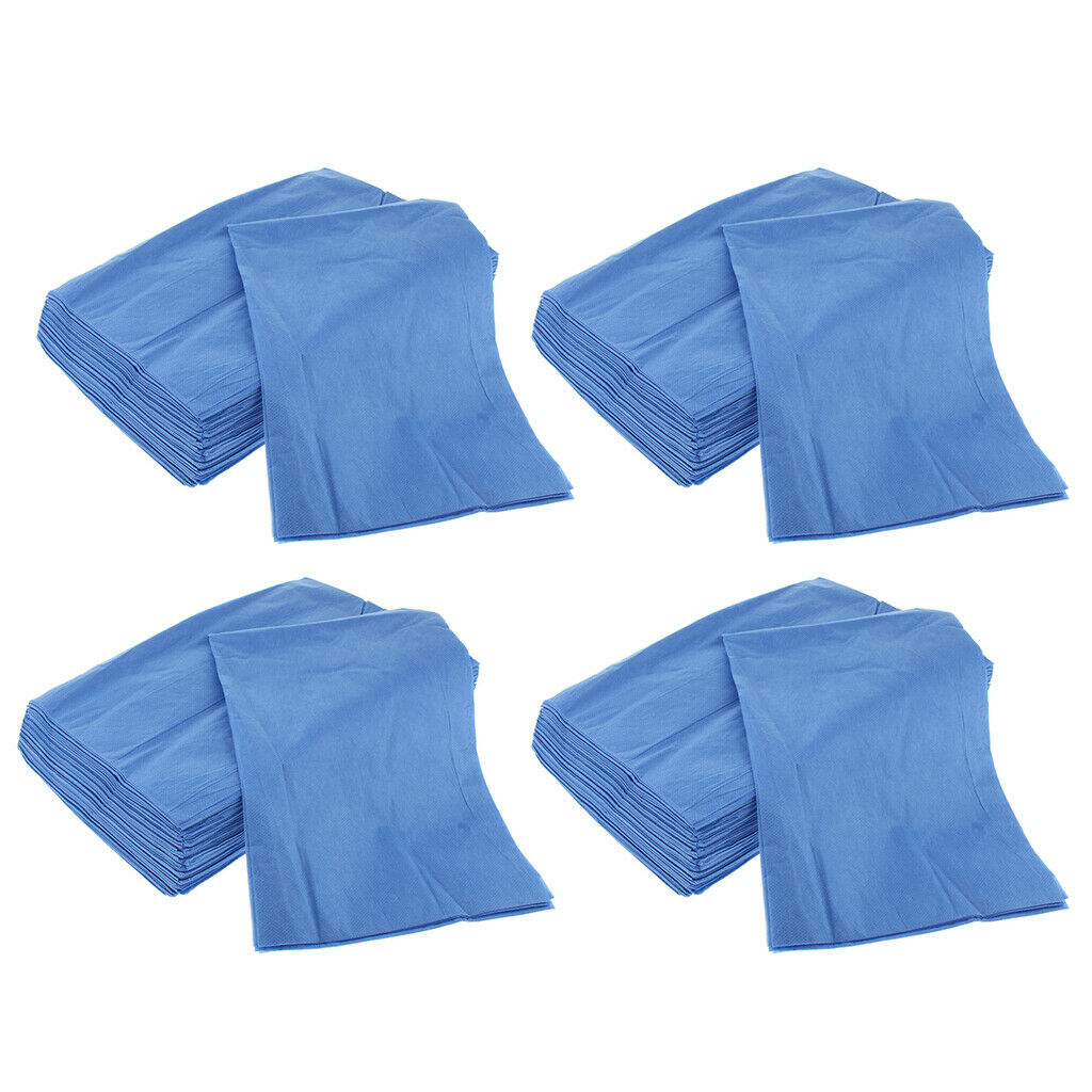 80 Piece Non-woven Disposable Massage Table Sheet Bed Cover Waterproof Blue