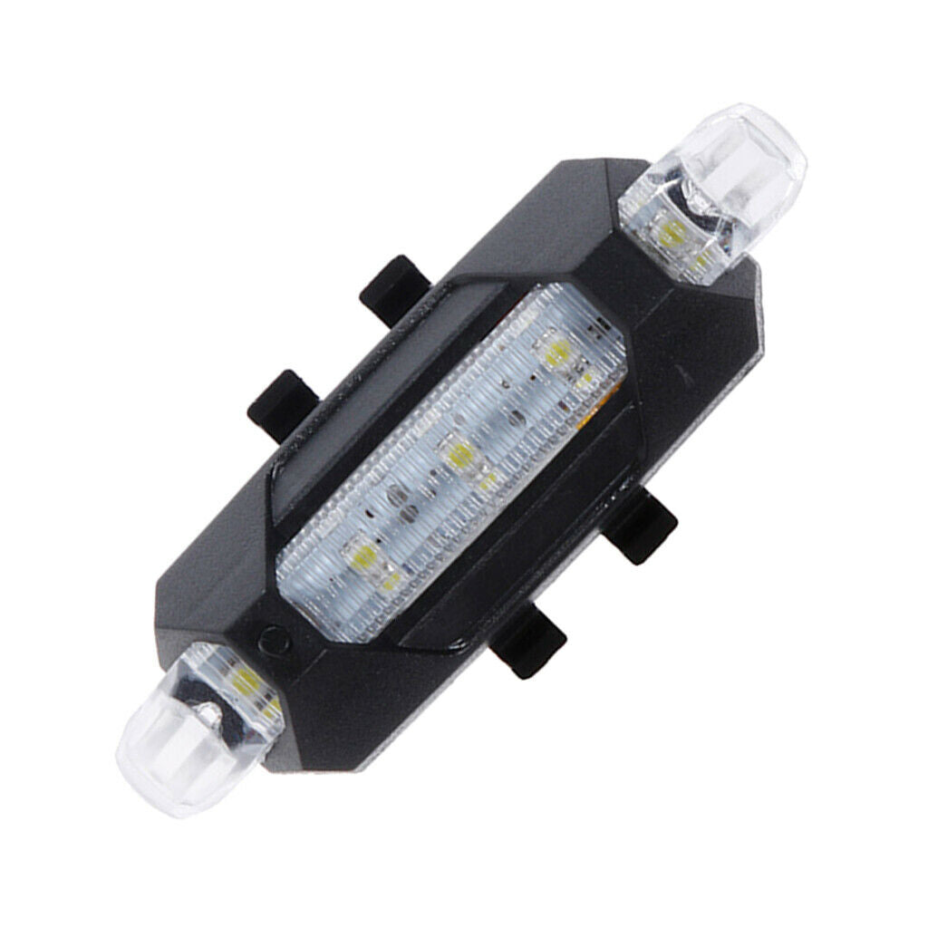 Pack of 2 Bicycle LED Rear Light Tail Safety Warning Light Waterproof White