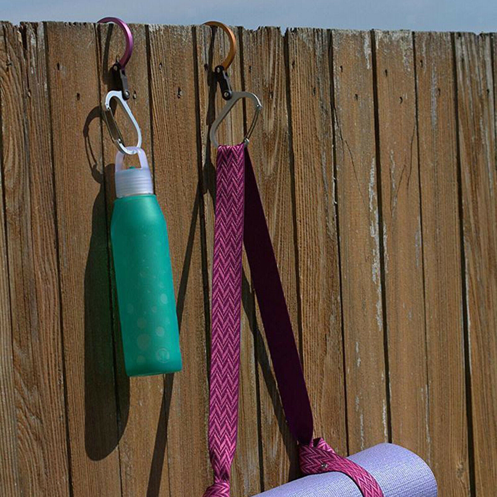 Alloy Carabiner Clip & Hook for Purse Shopping Bag Hanging Lock Buckle Hanger -