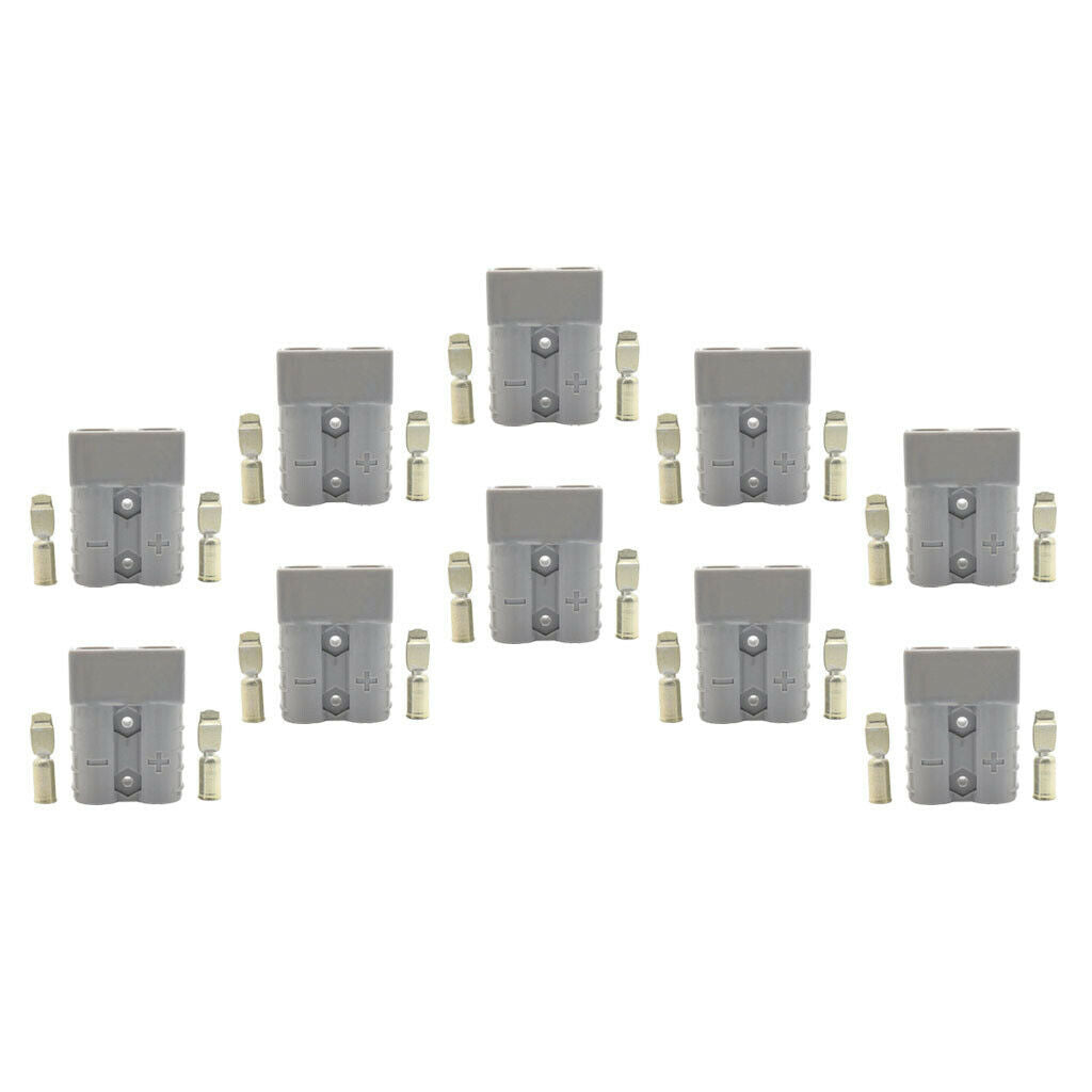 10Pcs Battery Connector 600V 50Amp Plug Double Poles for Anderson Motorcycle