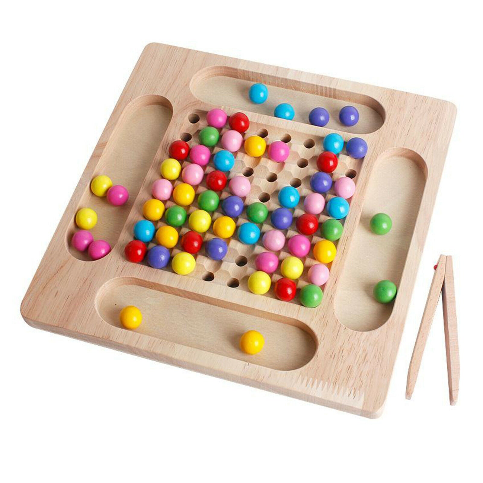 Montessori Educational Wooden Clip Bead Preschool Learning Toys Boys Girls