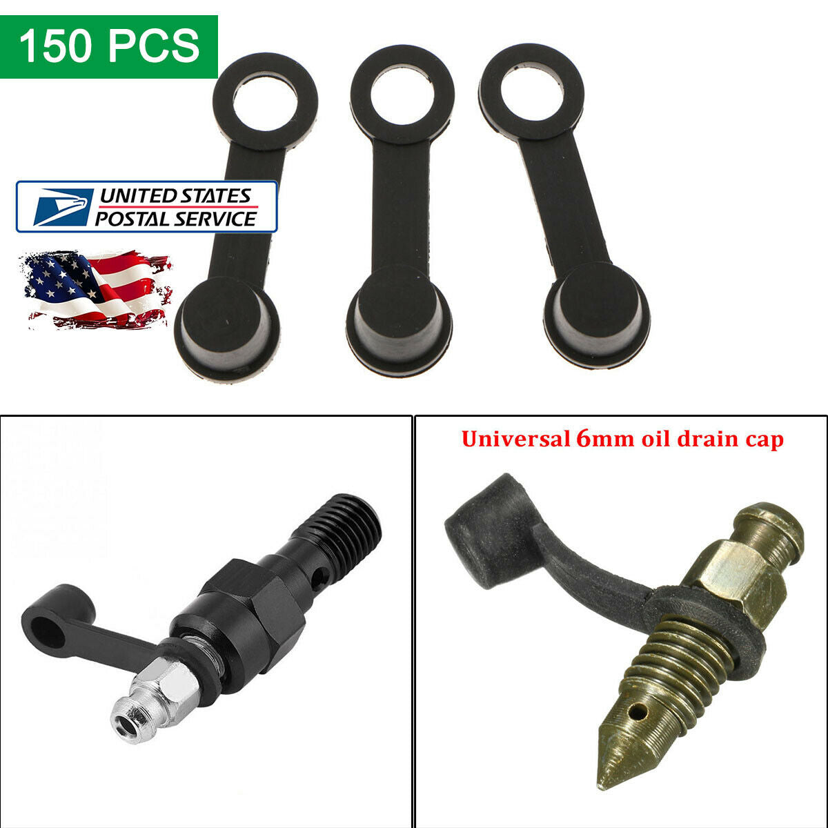 150* Brake Bleeder Screw Caps Rubber Dust Cover Bleeder Valve For 6mm Screws