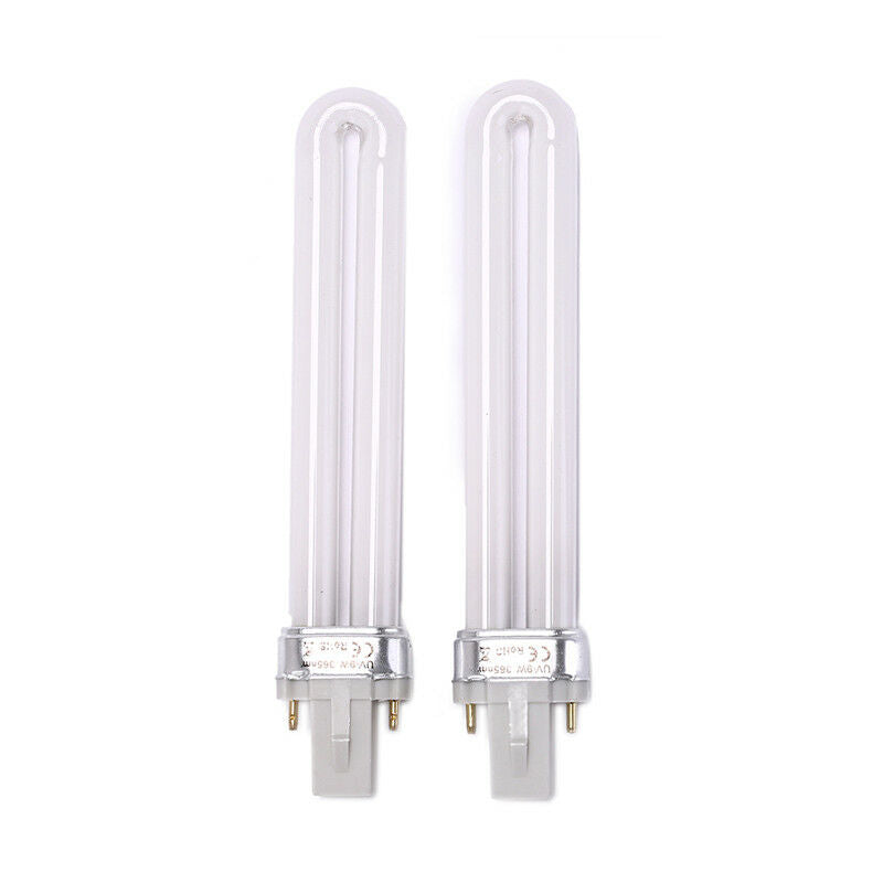 2pcs 9w uv lamp bulbs for nails lamps replacement gel nail dryer uv light.l8
