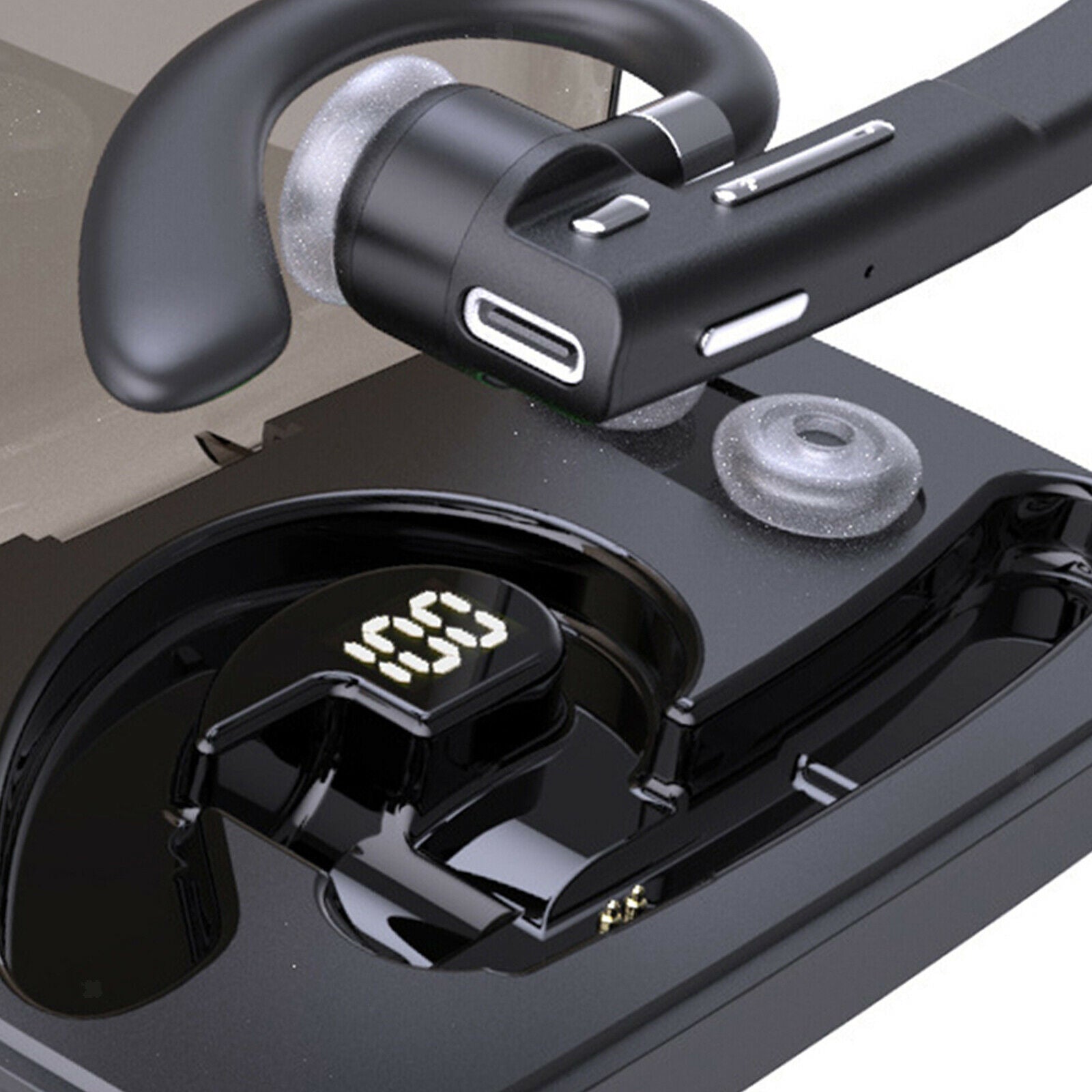 Wireless Headset Bluetooth Earpiece Business Driving Noise Cancelling Earbud