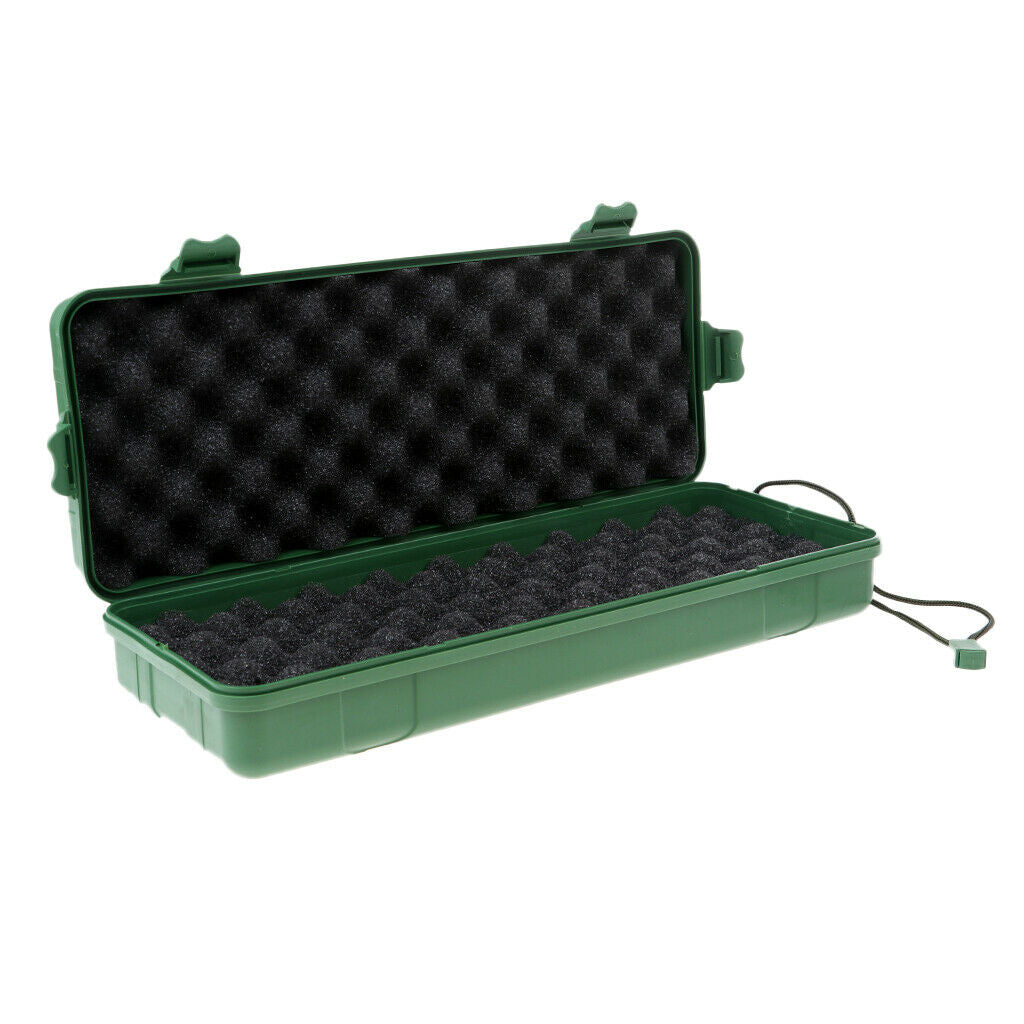 Airtight Survival Storage Case Flashlight Torch Carry Box Container XL Green