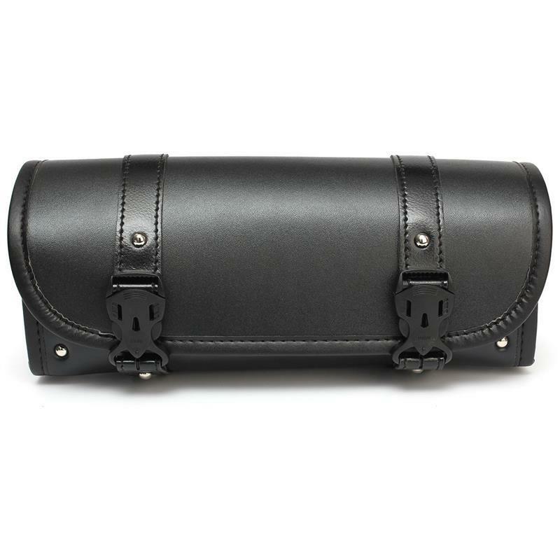 New Motorcycle Tool Bag PU Leather Luggage Saddlebags Roll Barrel Storage Pouch