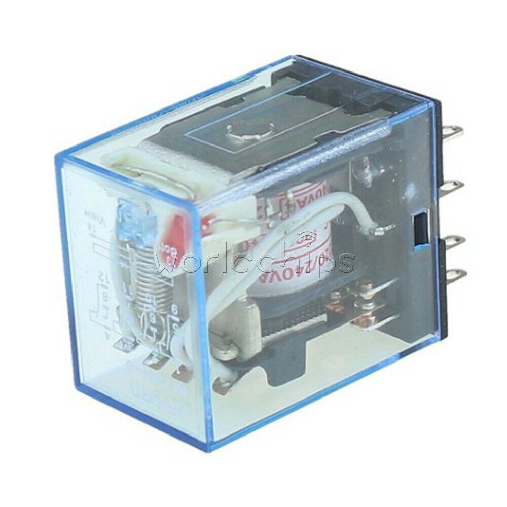 MY4NJ DC12V 14 Pin Electromagnetic Coil Power Relay DIN Rail Mountedswitch