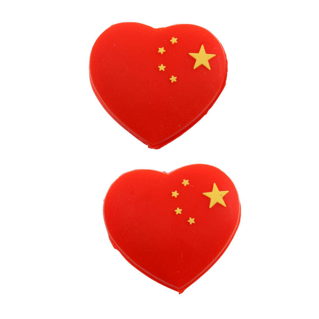 2 Pieces Shockproof Tennis Squash Racket Vibration Dampeners - Red Heart