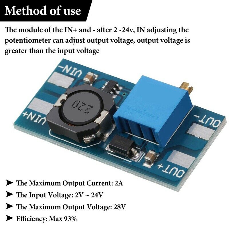 20 Piece Dc to Dc Step Up Converter MT3608 DC Voltage Regulator Step Up Dc BooD5