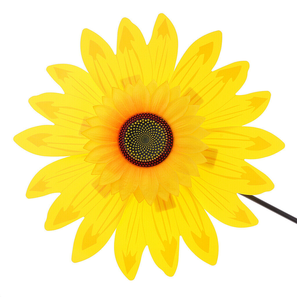 2PCS Sunflower Wind Spinner Windmill Outside Yard Garden Ornament for Kids