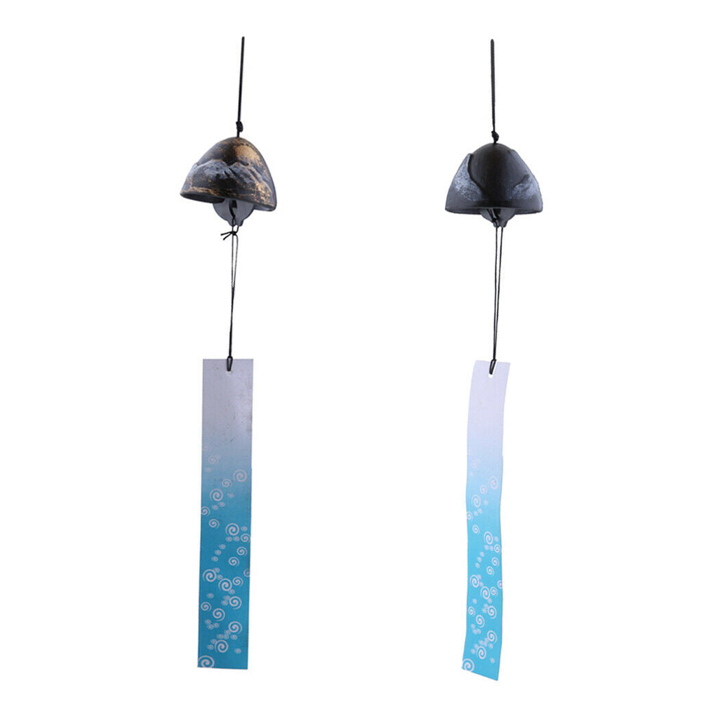 2pcs Japanese Furin Wind Chime Nambu Cast Iron