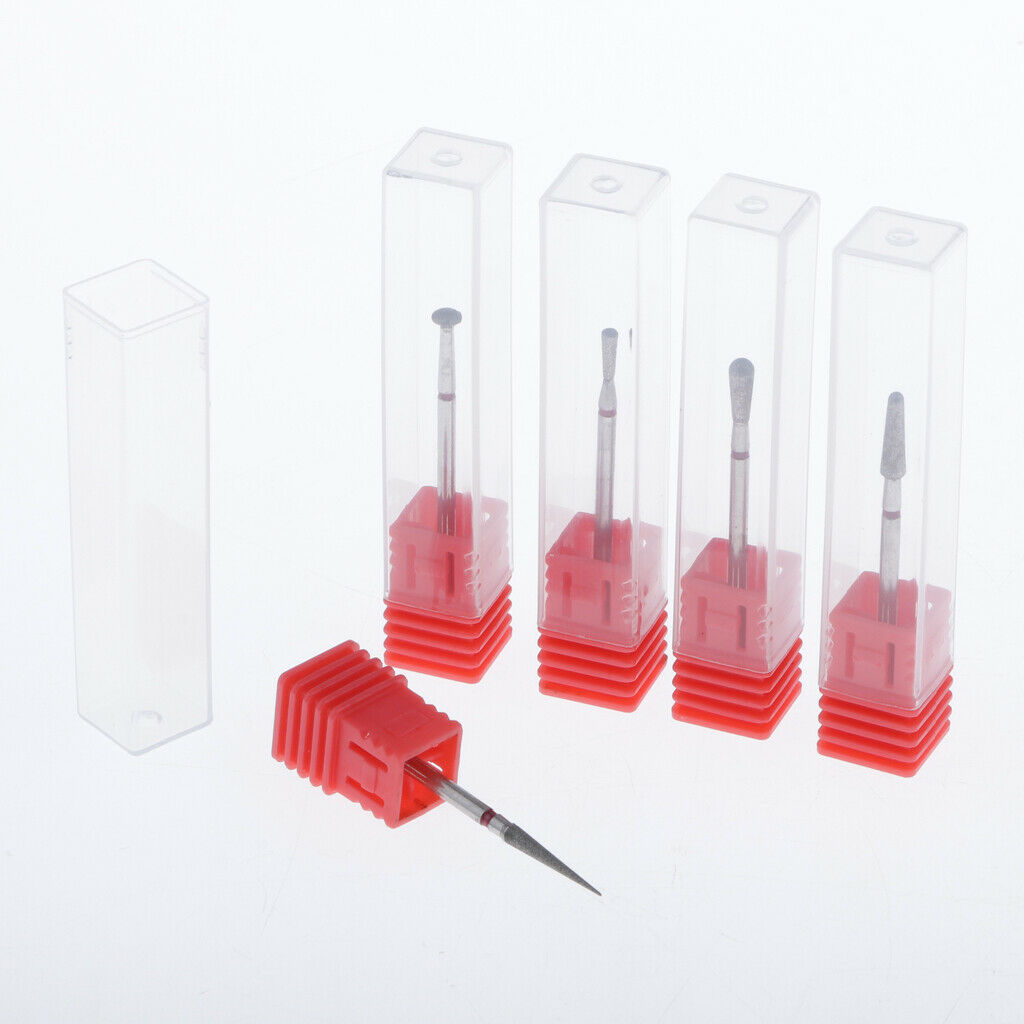 5Pcs Emery Manicure Pedicure Grinding Head Cuticle Clean Nail File Drill Bit
