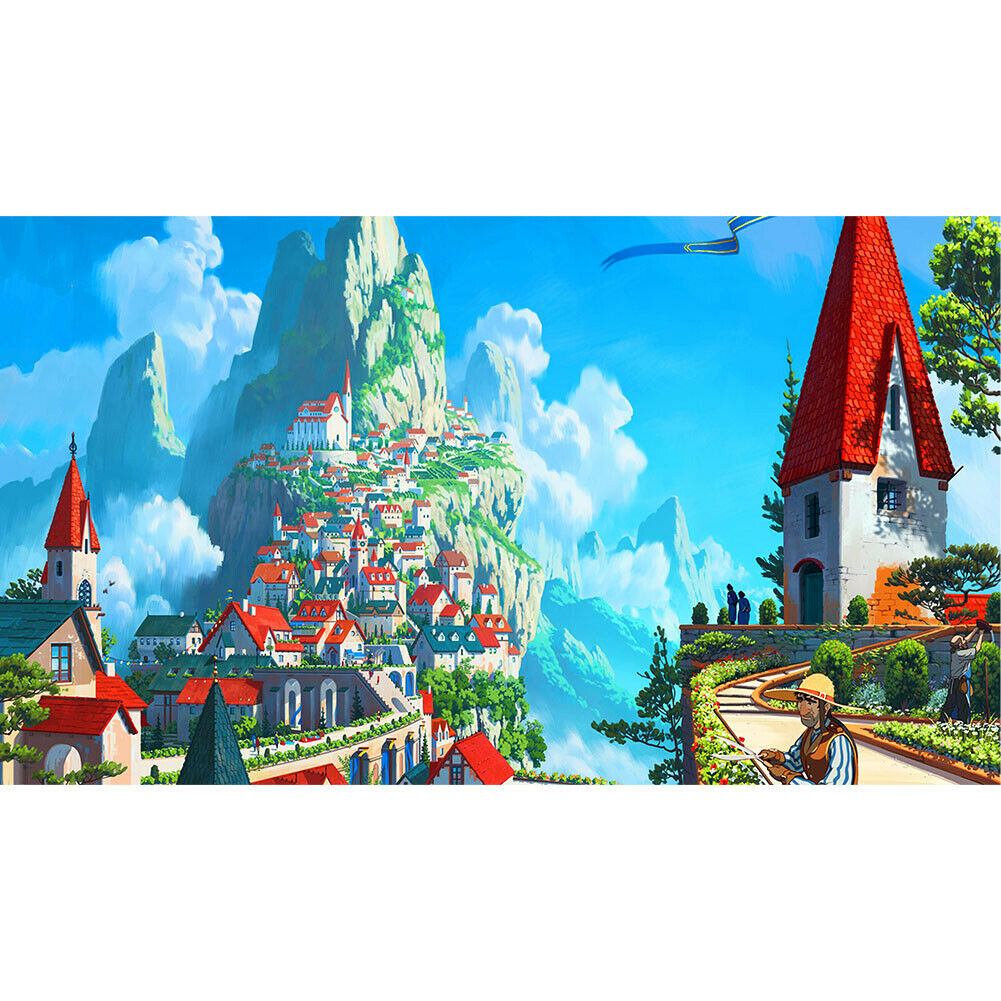 Mountain Town Scenery Puzzle Educational Toys 1000 Piece Paper Jigsaw Gift @