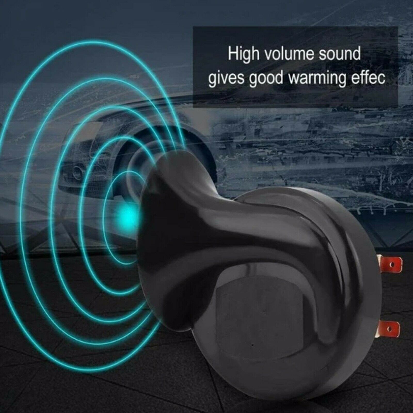 Super Loud Speaker Dual Trumpet Air Horn Compressor 12V Car Truck Train SUV Red