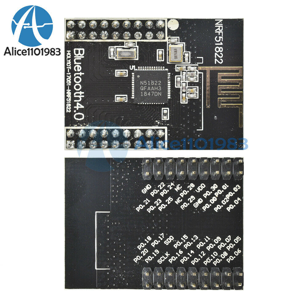 Low Power Consumption BLE4.0 Bluetooth 2.4 GHz Wireless Module NRF51822
