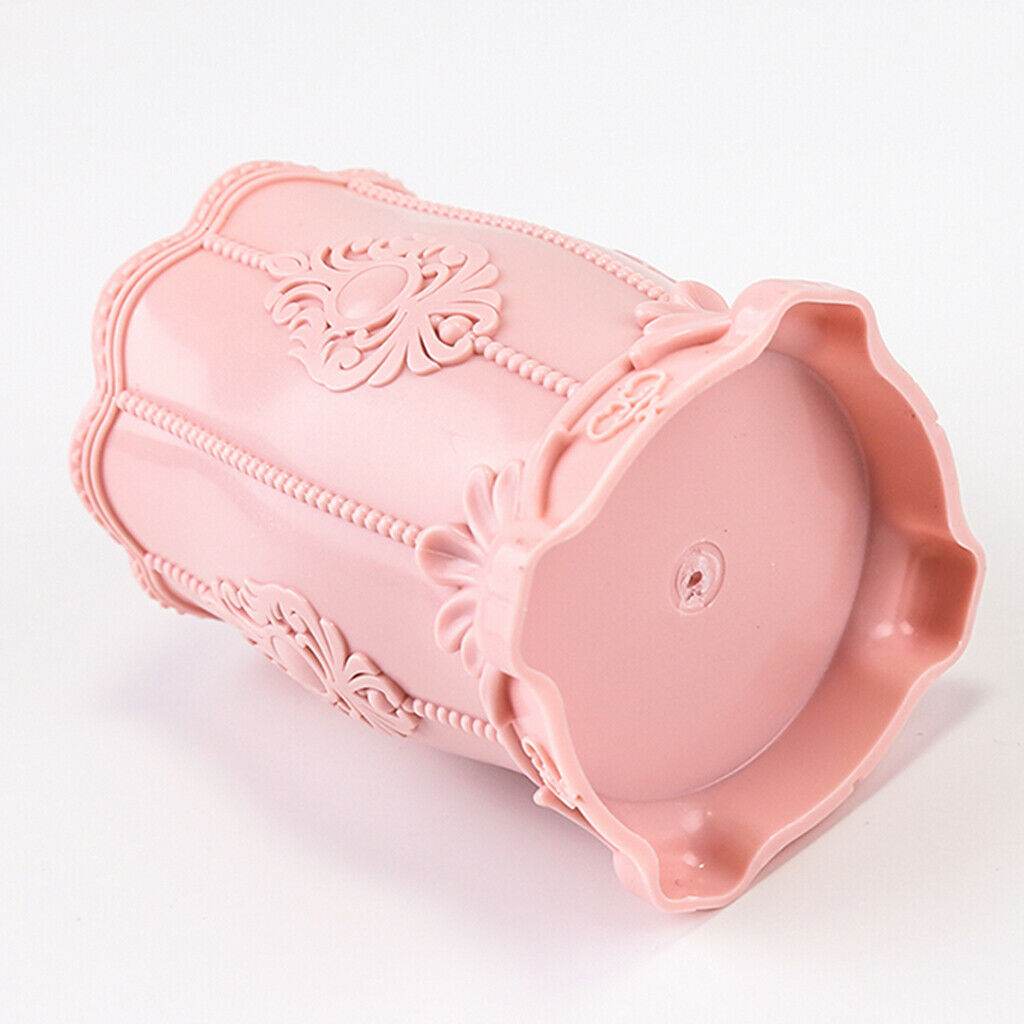 Plastic Makeup Brushes Toothbrush Holder Tabletop Dresser Pen Organizer Case