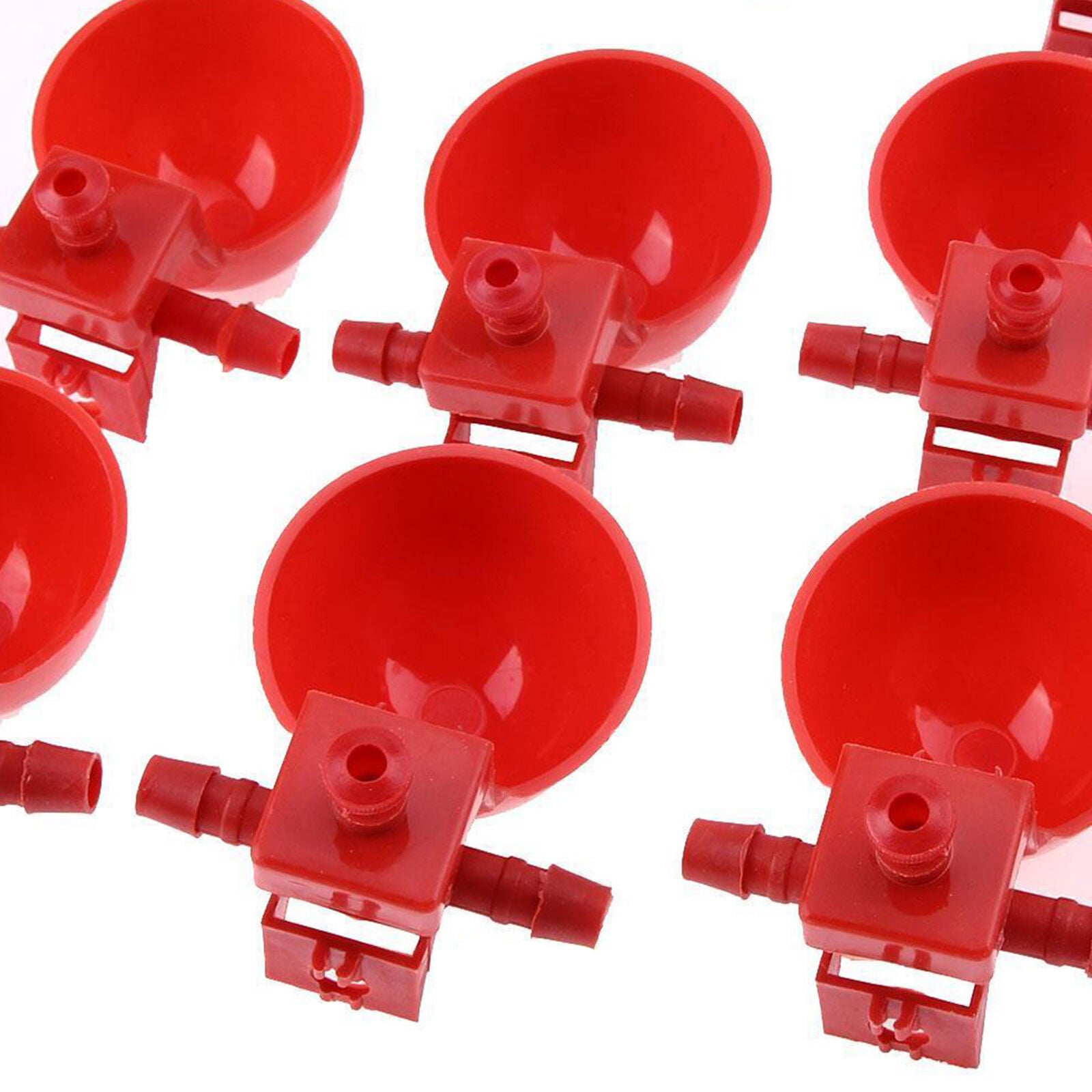 10pcs Poultry Chicken Coop Feeder Automatic Water Drinking Cup Bowl Fowl Drinker