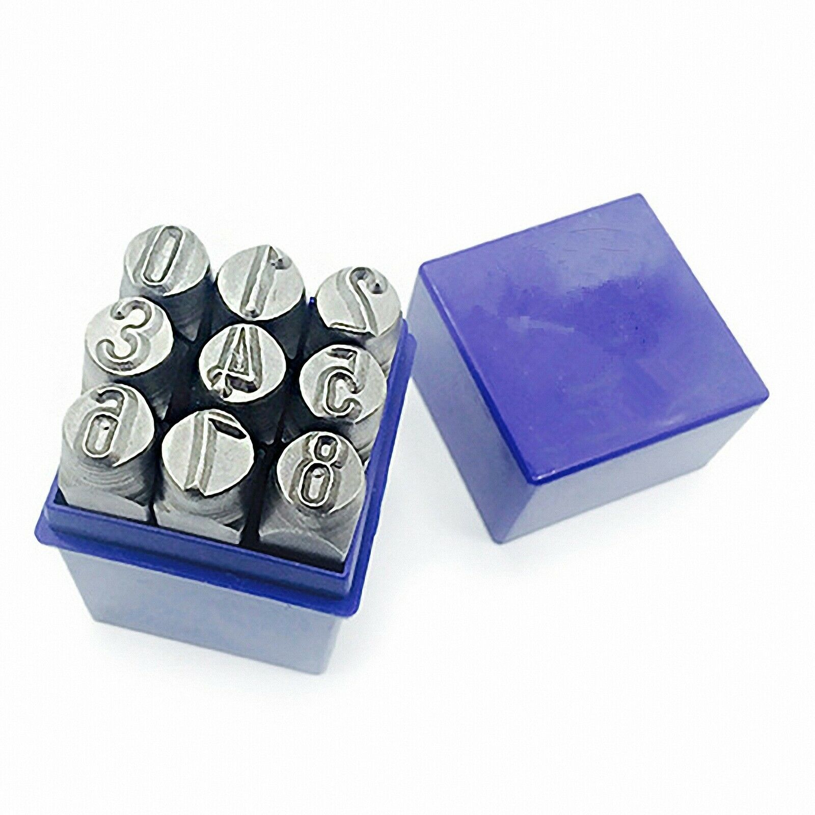 9Pcs 3/32” / 2.5mm Steel Number Stamp Dies Set Punch Set (0 - 8) [Die/1]
