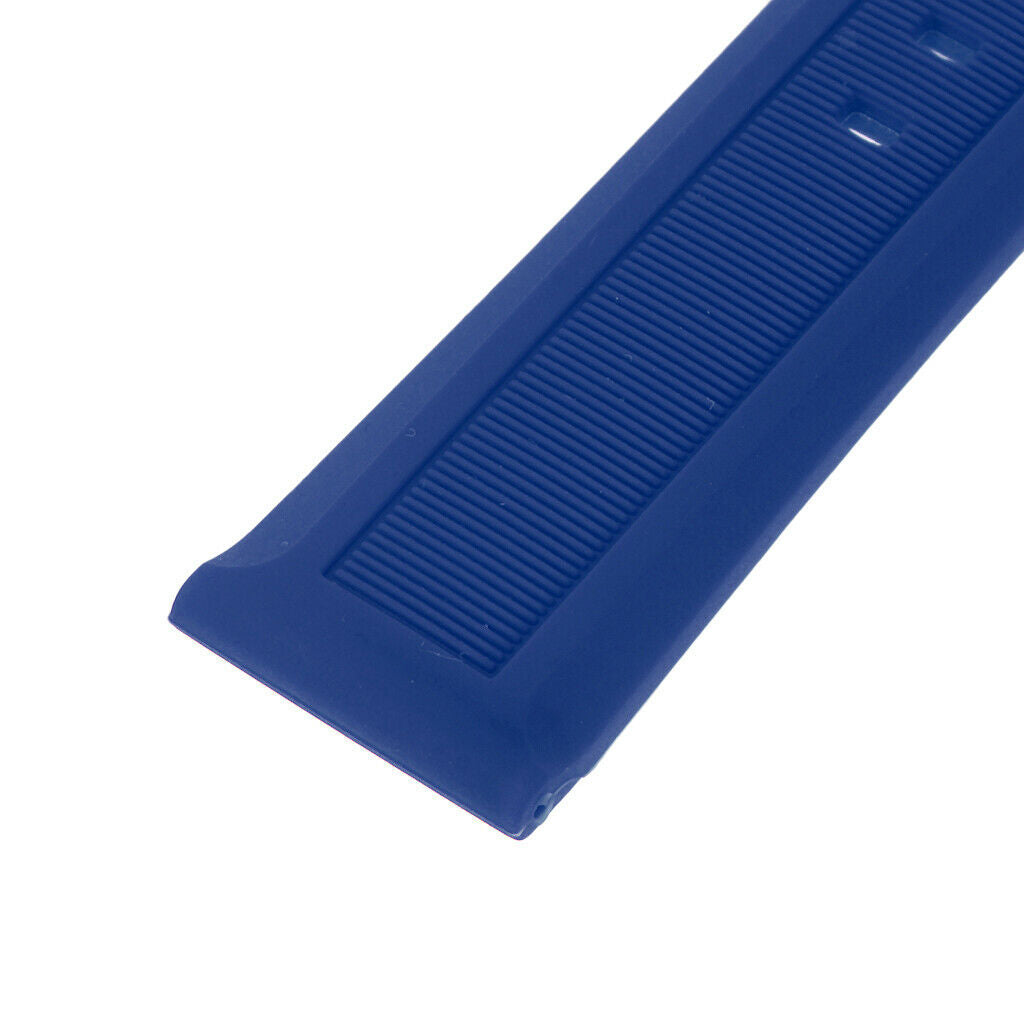 Mens Silicone Rubber Watch Strap Band Stainless Steel Buckle 21mm