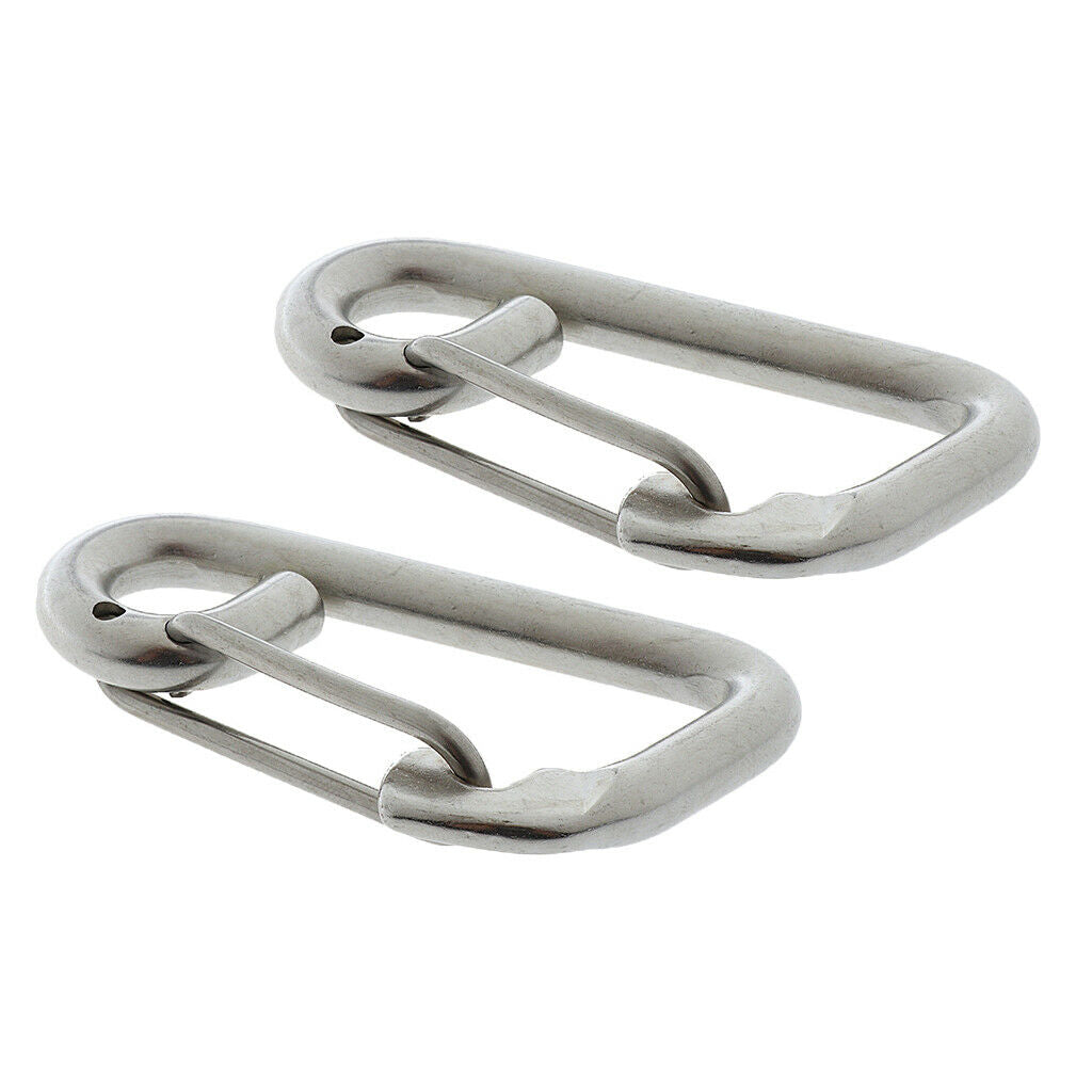 2x Stainless Steel Spring Snap Hook Quick Link Carabiner Climbing 10cm