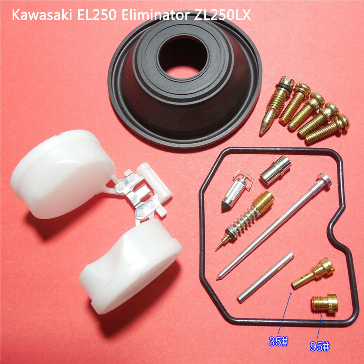 Motorcycle Carburetor Repair Kit For Kawasaki EL250 Eliminator ZL250LX 1988- 97