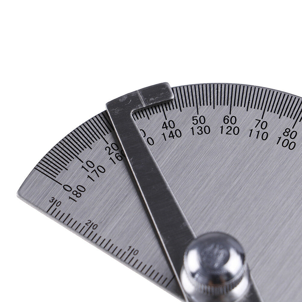 Stainless steel 180 degree protractor angle finder arm measuring ruler tool D FT
