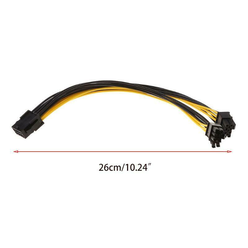 PCI-E 8Pin Female To Dual 8Pin(6+2) Male Graphics Video Card Power Supply Cable