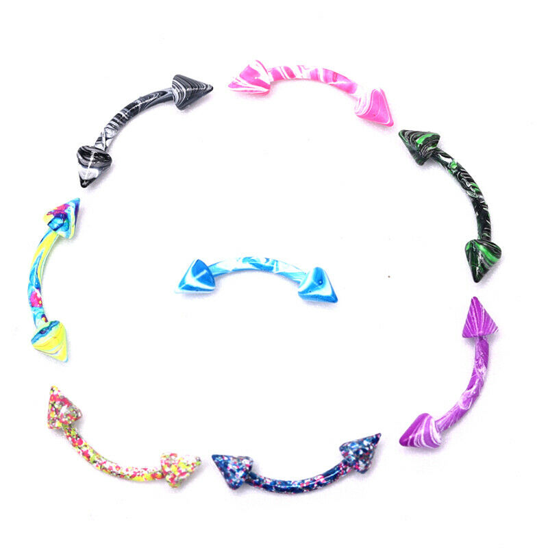 8Pcs/Set Stainless steel Eyebrow Belly Navel Ring Bar Body Piercing Jewel.l8