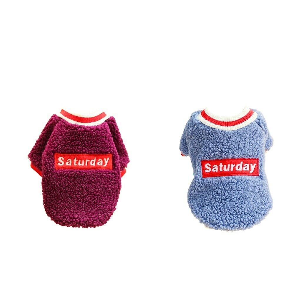 2Pcs Cute Dog Winter Warm Coat Dog Jacket Apparels For Small Dogs Puppy