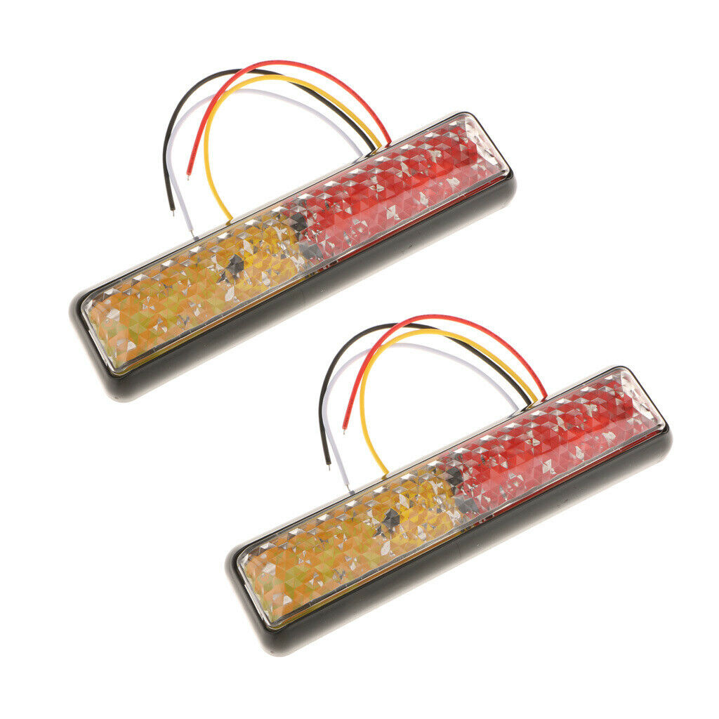 2 Pieces Car Side Marker Turn Signal Tail Lamp Lights Dual Color LED