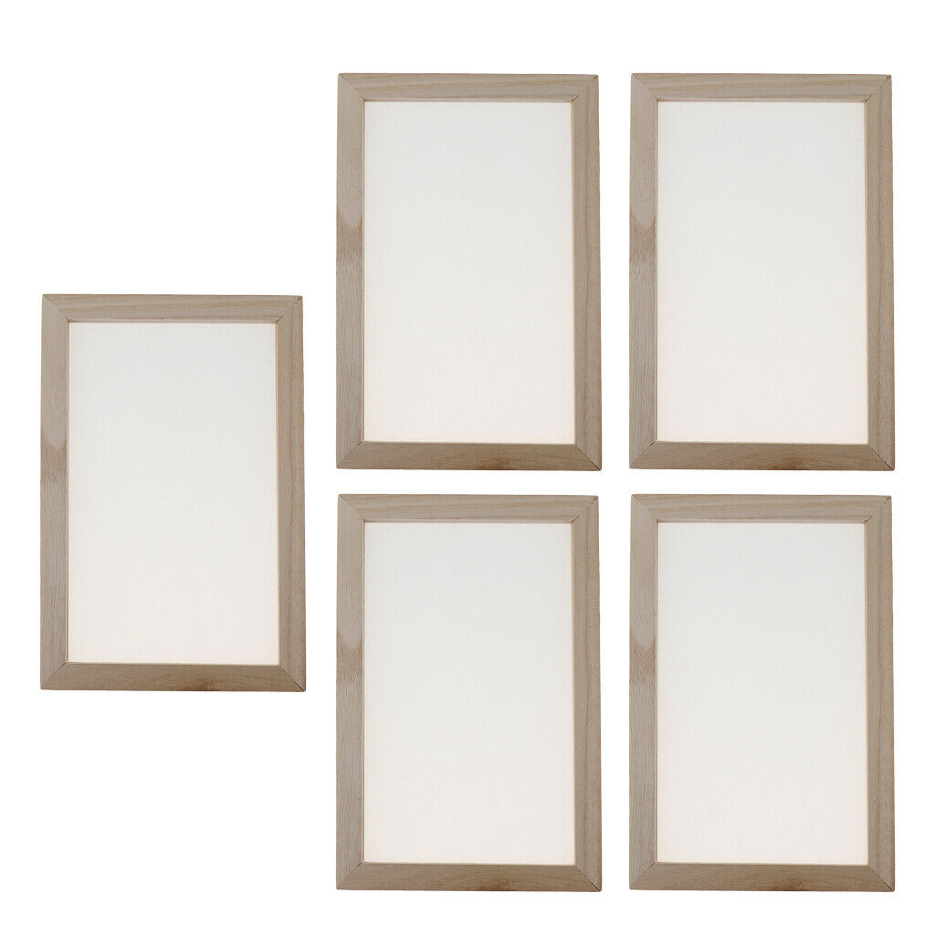 5Pc Lightweight Paper Making Mold Frame Screen Handcraft DIY Dried Flowers Craft