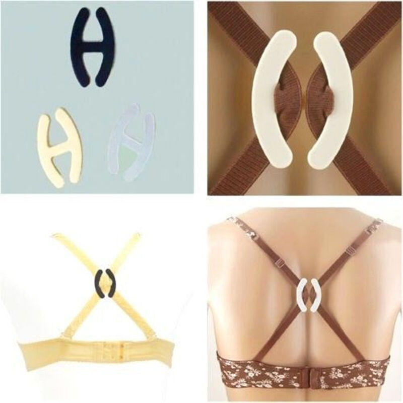 Women Webbing Bra Buckles Shadow-Shaped Buckle Bra Clip Strap Holders 6 PCSBDAU