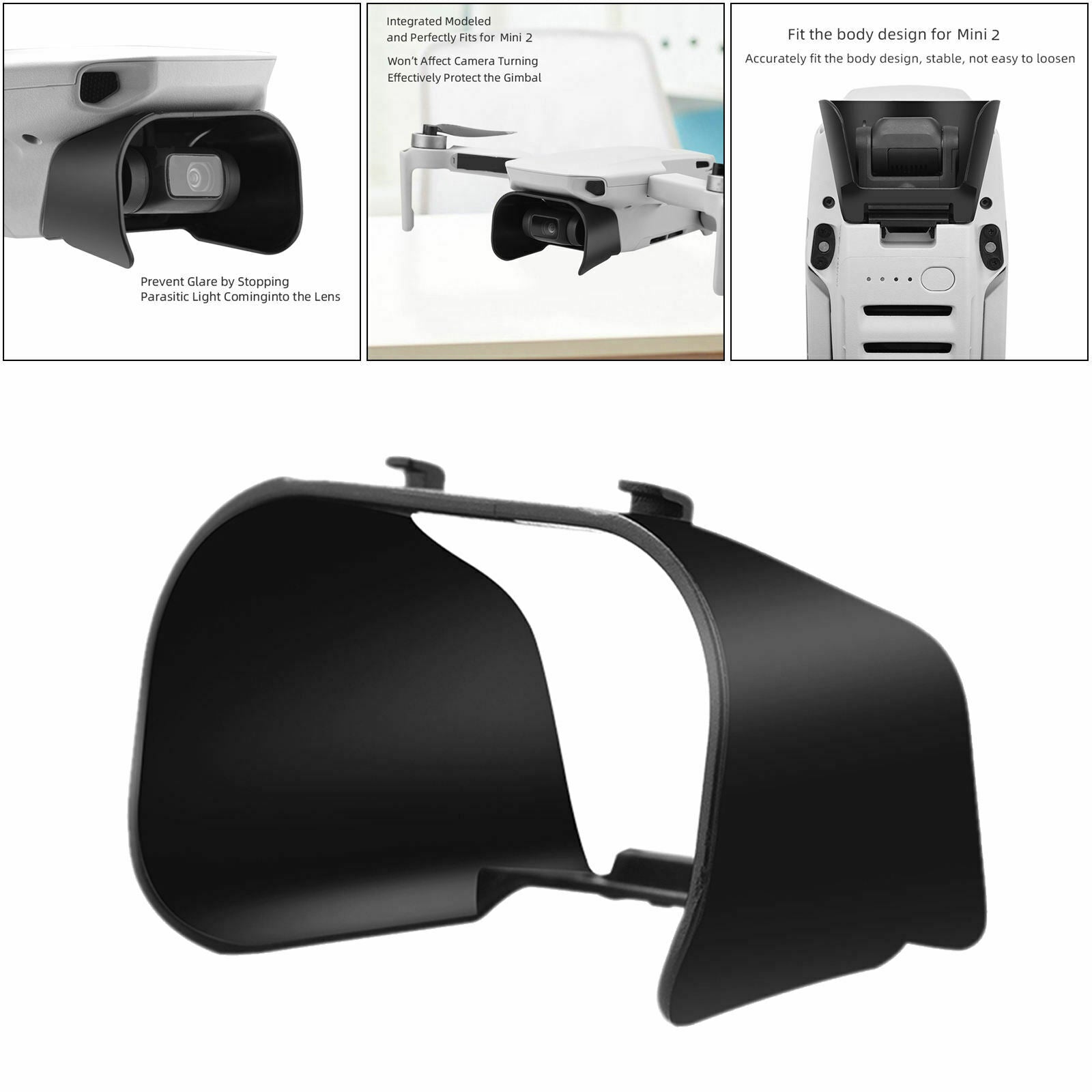 Lens Hood Sunshade Protective Cover for DJI Mavic Mini/Mini 2 Drone Black