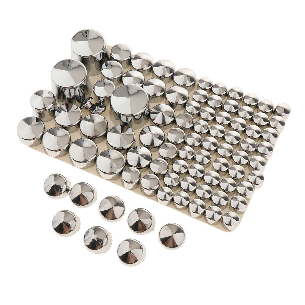 87x Motorcycle Chrome Abs Bolts Toppers Caps For  Softail Twin Cam