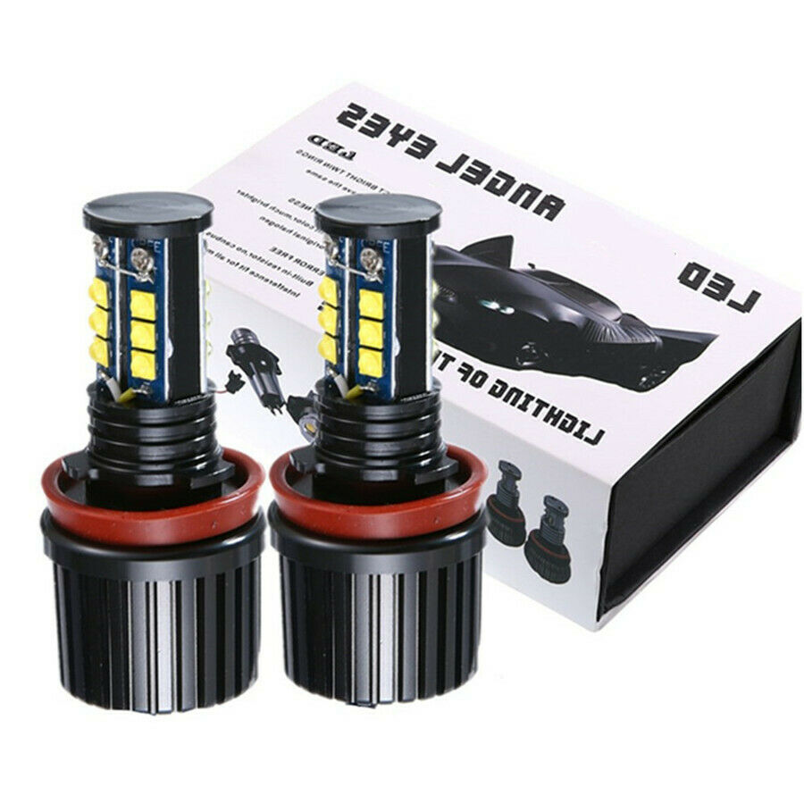 2x H8 LED Angel Eye Halo Ring Marker lighting Bulb for BMW 1 3 5 X Series 120w