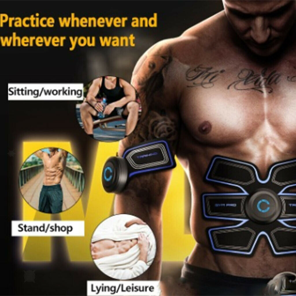 Men Abdominal Muscle Toner ABS Toning Belt Simulation  Burner Body Shaper
