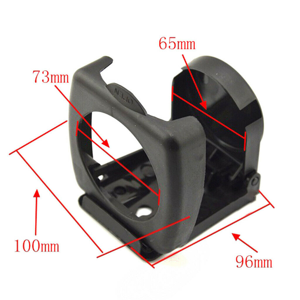 Car Vehicle Truck Hard Plastic Folding Drink Bottle Can Cup Holder Black 2x
