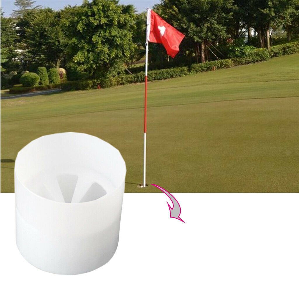 Pack of 6 Golf Cups Golf Indoor and Outdoor Putting Green Flag Accessories